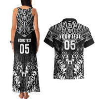 Custom New Zealand Fishing Couples Matching Tank Maxi Dress and Hawaiian Shirt Aotearoa Maori Koru LT05 - Polynesian Pride