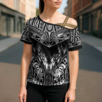 Custom New Zealand Fishing Cross Shoulder Shirt Aotearoa Maori Koru - Polynesian Pride