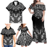Custom New Zealand Fishing Family Matching Off Shoulder Maxi Dress and Hawaiian Shirt Aotearoa Maori Koru - Polynesian Pride