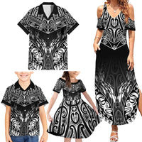 Custom New Zealand Fishing Family Matching Summer Maxi Dress and Hawaiian Shirt Aotearoa Maori Koru - Polynesian Pride
