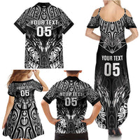 Custom New Zealand Fishing Family Matching Summer Maxi Dress and Hawaiian Shirt Aotearoa Maori Koru LT05 - Polynesian Pride