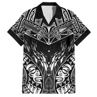 Custom New Zealand Fishing Family Matching Summer Maxi Dress and Hawaiian Shirt Aotearoa Maori Koru LT05 Dad's Shirt - Short Sleeve Black - Polynesian Pride
