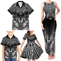 Custom New Zealand Fishing Family Matching Tank Maxi Dress and Hawaiian Shirt Aotearoa Maori Koru - Polynesian Pride