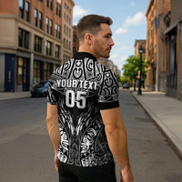 Custom New Zealand Fishing Zipper Polo Shirt Aotearoa Maori Koru - Polynesian Pride