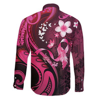 Personalised Memorial Breast Cancer Awareness Family Matching Summer Maxi Dress and Hawaiian Shirt Plumeria Floral Tribal Pattern LT05 - Polynesian Pride