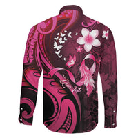 Personalised Memorial Breast Cancer Awareness Family Matching Tank Maxi Dress and Hawaiian Shirt Plumeria Floral Tribal Pattern LT05 - Polynesian Pride