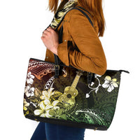 Hawaii Ukulele Leather Tote Bag Polynesian Pattern Mix Hibiscus Reggae Version LT05 Reggae - Polynesian Pride