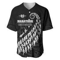 Custom New Zealand Marathon Baseball Jersey Maori Style LT05 Black - Polynesian Pride