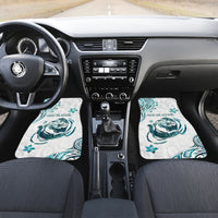 New Zealand Aotearoa Hari Ra Mama Car Mats A Mother's Love Is Like No Otter LT05 Set 2pcs - Front White - Polynesian Pride