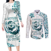 New Zealand Aotearoa Hari Ra Mama Couples Matching Long Sleeve Bodycon Dress and Long Sleeve Button Shirt A Mother's Love Is Like No Otter