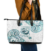 New Zealand Aotearoa Hari Ra Mama Leather Tote Bag A Mother's Love Is Like No Otter LT05 - Polynesian Pride