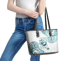 New Zealand Aotearoa Hari Ra Mama Leather Tote Bag A Mother's Love Is Like No Otter LT05 - Polynesian Pride