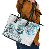 New Zealand Aotearoa Hari Ra Mama Leather Tote Bag A Mother's Love Is Like No Otter LT05 - Polynesian Pride