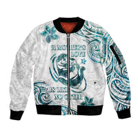 New Zealand Aotearoa Hari Ra Mama Sleeve Zip Bomber Jacket A Mother's Love Is Like No Otter