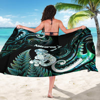 New Zealand Maori Taniwha Sarong Silver Fern Paua Shell Version