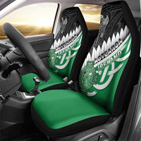 New Zealand And Ireland Rugby Car Seat Cover Silver Fern With Celtic Cross