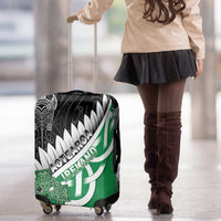 New Zealand And Ireland Rugby Luggage Cover Silver Fern With Celtic Cross LT05 - Polynesian Pride