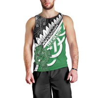 New Zealand And Ireland Rugby Custom Men Tank Top Silver Fern With Celtic Cross