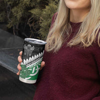 New Zealand And Ireland Rugby Custom Tumbler Cup Silver Fern With Celtic Cross LT05 - Polynesian Pride