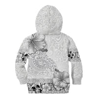 Hawaii Hibiscus With White Polynesian Pattern Kid Hoodie