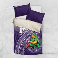 Manua High School Bedding Set Polynesian Tribal Pattern LT05 US Twin 172cm x 218cm Purple - Polynesian Pride