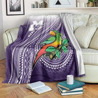 Manua High School Blanket Polynesian Tribal Pattern LT05 Purple - Polynesian Pride