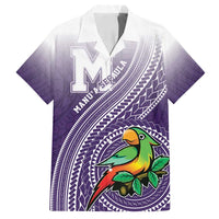 Personalized Manua High School Family Matching Off Shoulder Maxi Dress and Hawaiian Shirt Polynesian Tribal Pattern