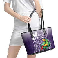 Manua High School Leather Tote Bag Polynesian Tribal Pattern LT05 - Polynesian Pride