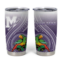 Personalized Manua High School Tumbler Cup Polynesian Tribal Pattern