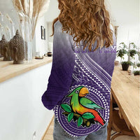 Personalized Manua High School Women Casual Shirt Polynesian Tribal Pattern