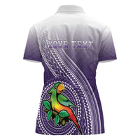 Personalized Manua High School Women Polo Shirt Polynesian Tribal Pattern