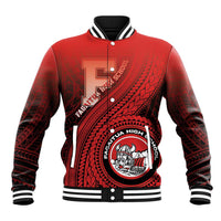 Personalized Fagaitua High School Baseball Jacket Polynesian Tribal Pattern LT05 Unisex Red - Polynesian Pride