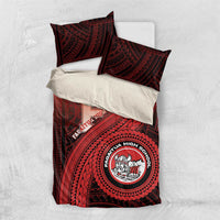 Fagaitua High School Bedding Set Polynesian Tribal Pattern LT05 US Twin 172cm x 218cm Red - Polynesian Pride
