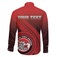 Personalized Fagaitua High School Family Matching Off Shoulder Maxi Dress and Hawaiian Shirt Polynesian Tribal Pattern