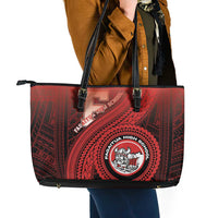 Fagaitua High School Leather Tote Bag Polynesian Tribal Pattern LT05 - Polynesian Pride