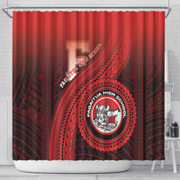 Fagaitua High School Shower Curtain Polynesian Tribal Pattern