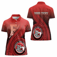 Personalized Fagaitua High School Women Polo Shirt Polynesian Tribal Pattern