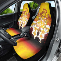Tahiti Heiva Festival Car Seat Cover Tahitian Vahine Plumeria Flowers