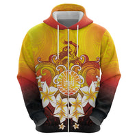 Tahiti Heiva Festival Hoodie Tahitian Vahine Plumeria Flowers