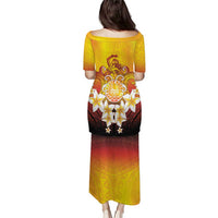 Tahiti Heiva Festival Puletasi Tahitian Vahine Plumeria Flowers