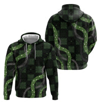 Hawaiian Quilt Hoodie Pele Hair Hinahina Lei Black Version