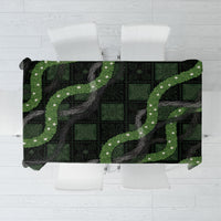 Hawaiian Quilt Tablecloth Pele Hair Hinahina Lei Black Version LT05 Black - Polynesian Pride