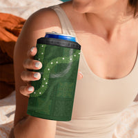 Hawaiian Quilt 4 in 1 Can Cooler Tumbler Pele Hair Hinahina Lei Green Version LT05 - Polynesian Pride