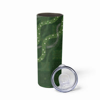 Hawaiian Quilt Skinny Tumbler Pele Hair Hinahina Lei Green Version LT05 - Polynesian Pride