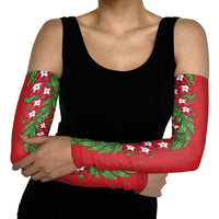 Tonga Language Week Arm Sleeves Heilala Floral Red