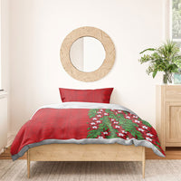 Tonga Language Week Bedding Set Heilala Floral Red