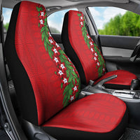 Tonga Language Week Car Seat Cover Heilala Floral Red