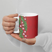 Tonga Language Week Ceramic Mug Heilala Floral Red