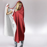 Tonga Language Week Hooded Blanket Heilala Floral Red