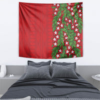 Tonga Language Week Tapestry Heilala Floral Red
